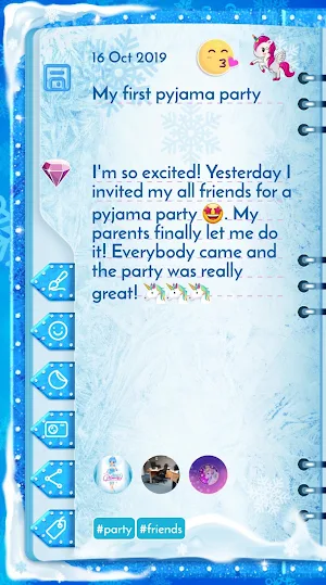 Winter Princess Diary (with lock or fingerprint) Screenshot 3