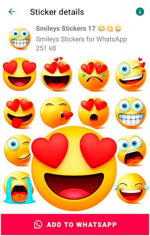 Smiley Stickers for WhatsApp Screenshot 3