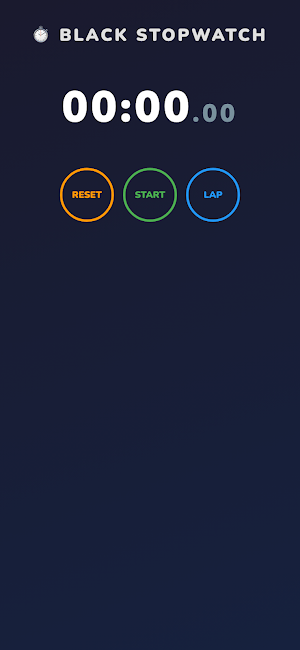 Black Stopwatch Screenshot 0
