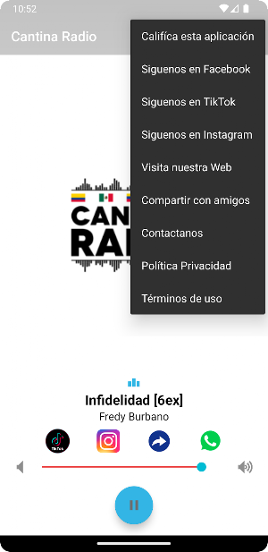 Cantina Radio Screenshot 2
