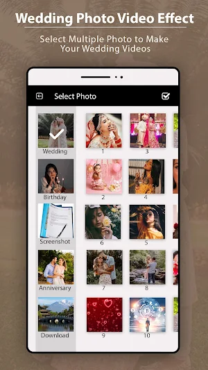 Wedding Photo Video Maker Screenshot 1