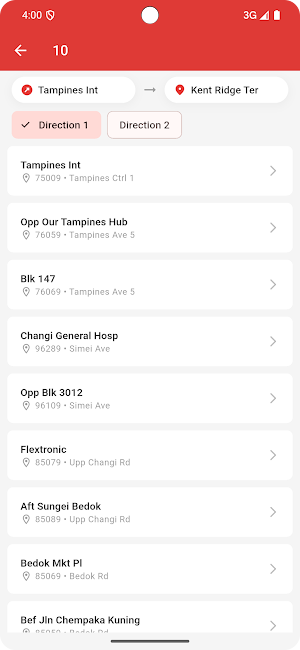 Singapore Bus Tracker–Next Bus Screenshot 2