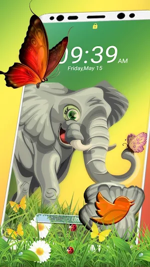 Cute Elephant Painting Theme Screenshot 2