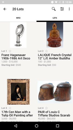Hill Auction Gallery Screenshot 2