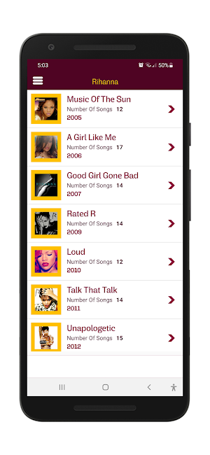 Rihanna Lyrics & Wallpapers Screenshot 1
