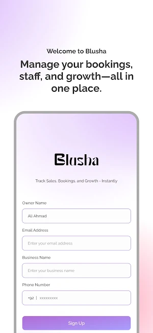Blusha Partner Screenshot 1