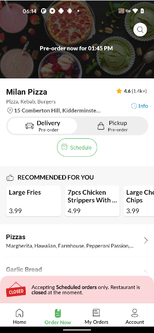 Milan Pizza Screenshot 2