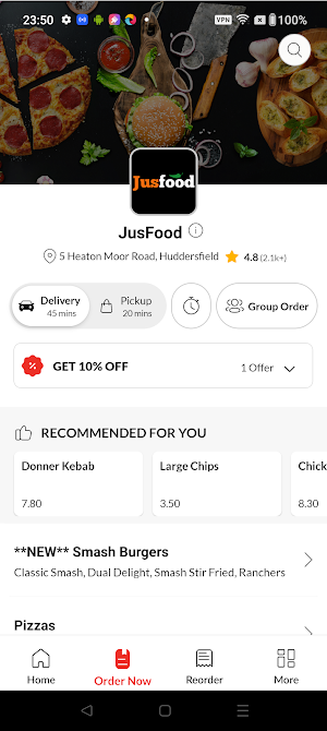 JusFood Screenshot 1