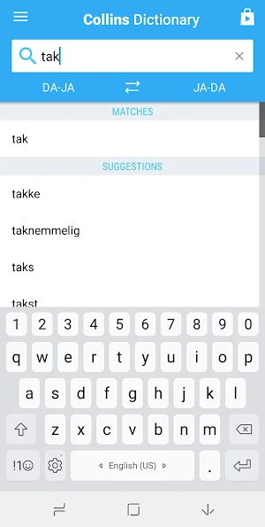 Japanese-Danish Dictionary Screenshot 0
