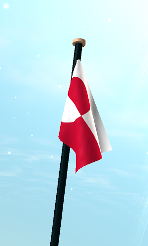 Greenland Flag 3D Wallpaper Screenshot 2
