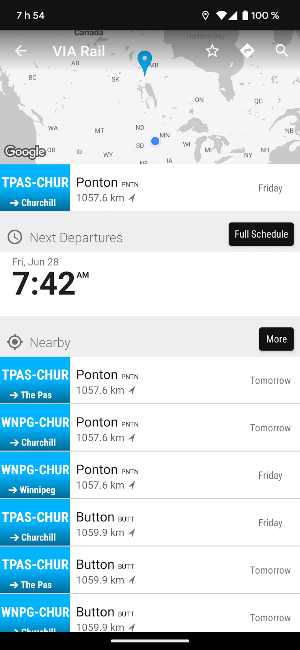 VIA Rail trains - MonTransit Screenshot 1