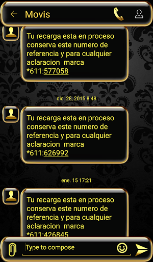 THEME FOR GO SMS GOLD GLASS Screenshot 3