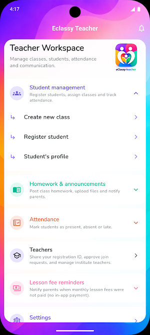 Eclassy Teacher Screenshot 1
