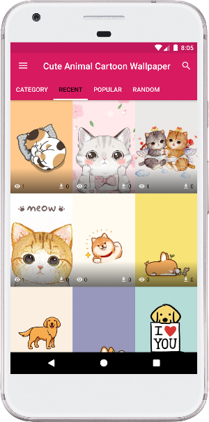 Cute Animal Cartoon Wallpaper Screenshot 2
