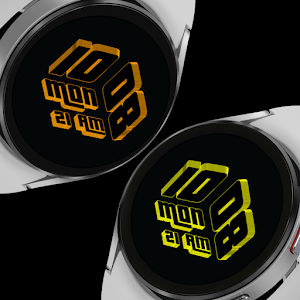 Cool 3D Time: Watch Face Screenshot 2