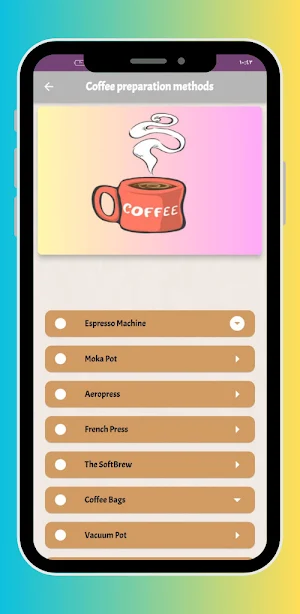 Coffee preparation methods Screenshot 0
