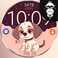 Cute Dog digital watch face