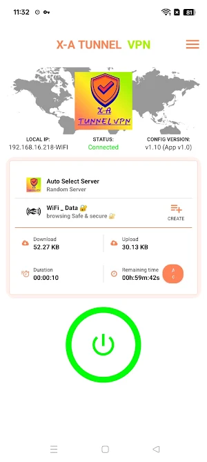 X-A TUNNEL VPN Screenshot 2