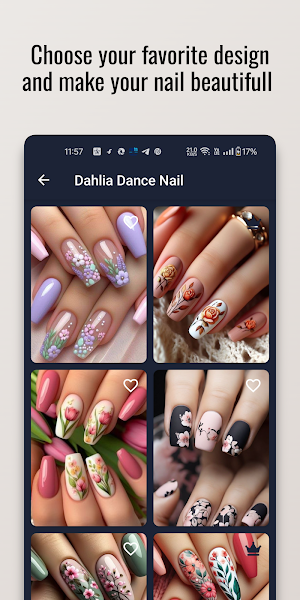Dahlia Dance Nail Art Design Screenshot 2