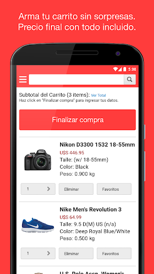 Tiendamia. Del mundo a tu puerta. Screenshot 2