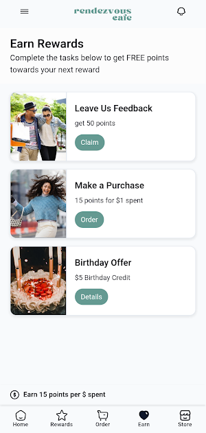 Rendezvous Cafe Rewards Screenshot 0