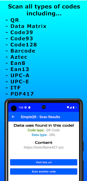 SimpleQR - Scan & Create Codes Screenshot 3