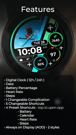 TVV Winter Sports Watch Face Screenshot 3