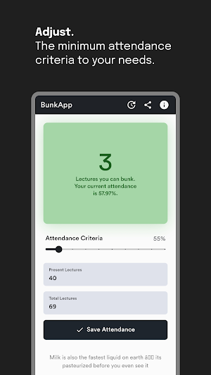 BunkApp: Attendance Manager Screenshot 2