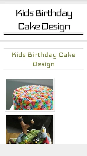 Kids Birthday Cake Design Screenshot 2