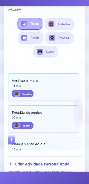Simulador de Rotinas Screenshot 1
