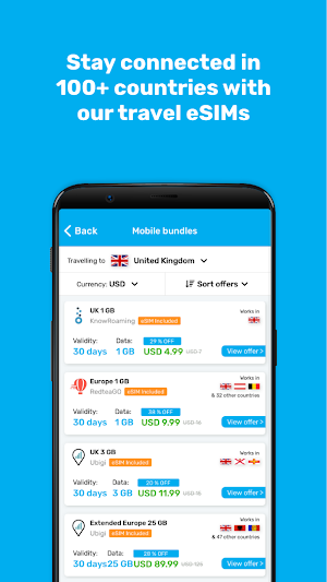 MobiMatter: eSIM Store Screenshot 1