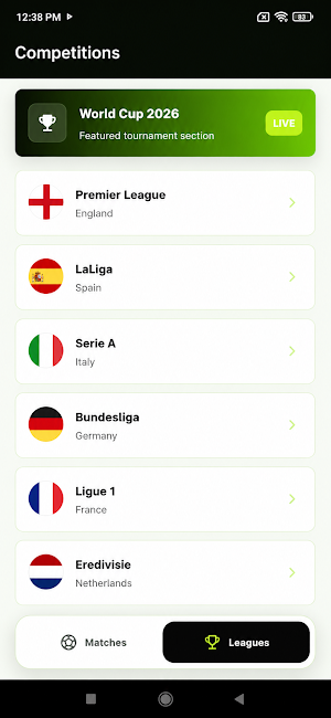 T Sports : Live Scores Screenshot 1