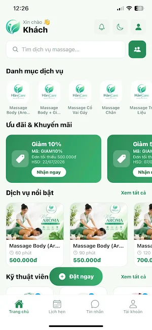 Hân Care-Massage Tại Nhà 24/7 Screenshot 3
