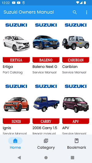 Car Owner's Manual: Suzuki Screenshot 0