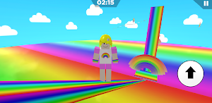 Rainbow Parkour sweet Girl Screenshot 1