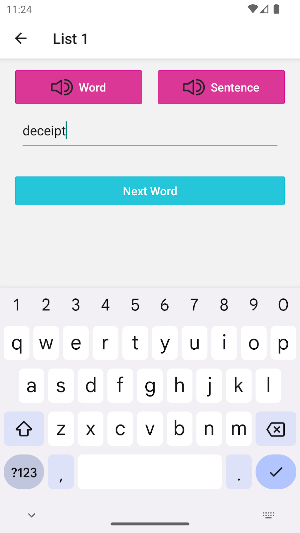 Australian Spelling Screenshot 1