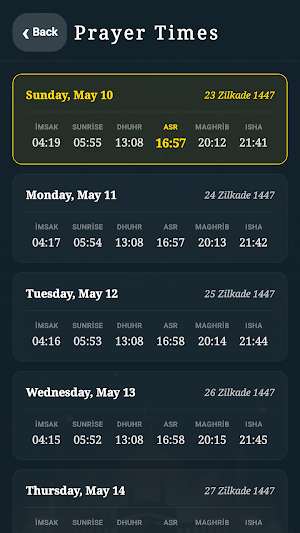 Ezan Nuru: Prayer Times Screenshot 1