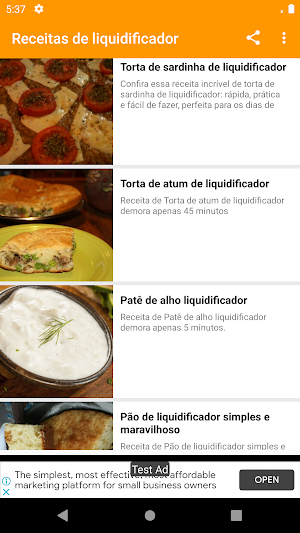 Receitas de liquidificador Screenshot 2