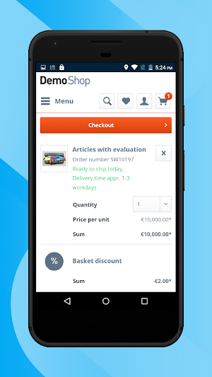 Hybrid Mobile Application for Shopware Screenshot 1