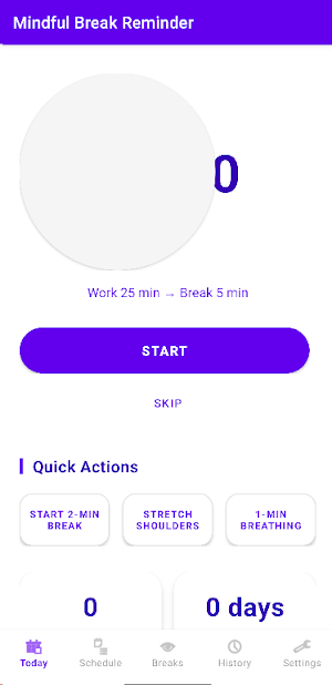 Mindful Break Reminder Screenshot 2