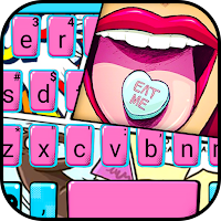 Comic Lips Pop Graffiti Keyboard Theme