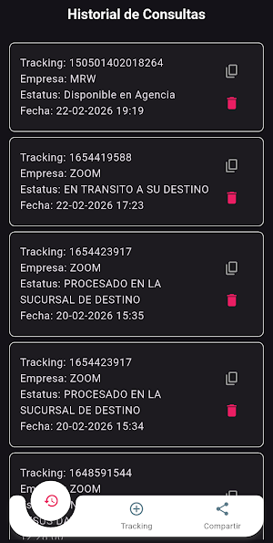 Rastrear Envios Venezuela Screenshot 2