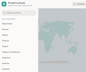 World Facts Screenshot 2