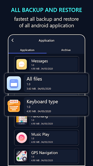 Backup and Restore All Screenshot 1