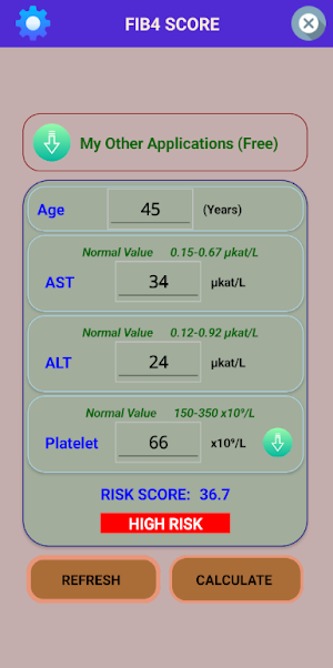FIB4 Score Screenshot 2