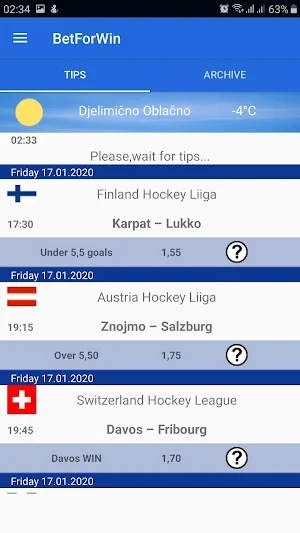 BetForWin Screenshot 1