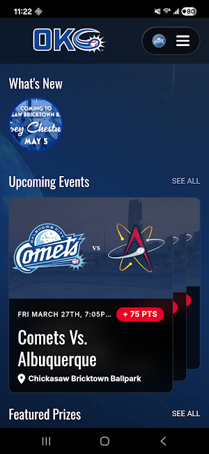 Comets Loyalty Launchpad Screenshot 1
