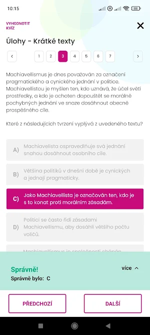 Přijímačky VŠ: OSP, ZSV, TSP Screenshot 2