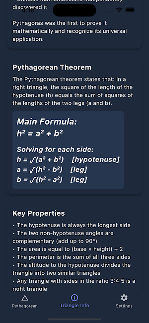 Pythagorean Calculator Screenshot 2