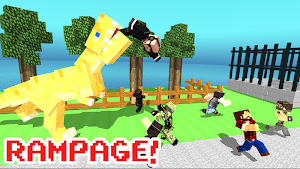 Blocky Dino Park: T-Rex Rampage Screenshot 1